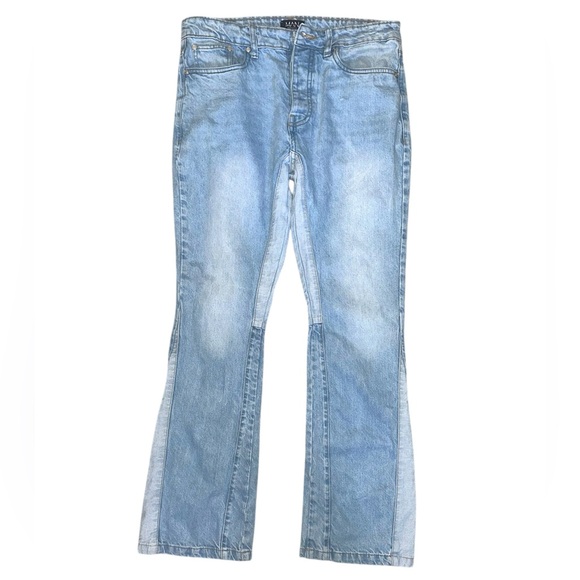 Boohoo Other - BoohooMAN | Men’s Slim Flare Panel Blue Jeans | Size 32